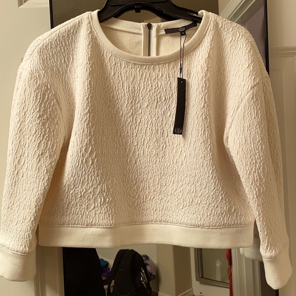 Tibi crop top long sleeve